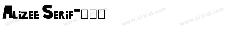 Alizee Serif字体转换